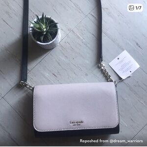 Kate Spade Elegant Black and Cream Crossbody Bag